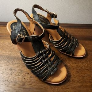 Kork-Ease | Black Pepper Block Heel Sandals
